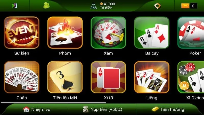 Tổng hợp các game bài đổi thưởng phổ biến